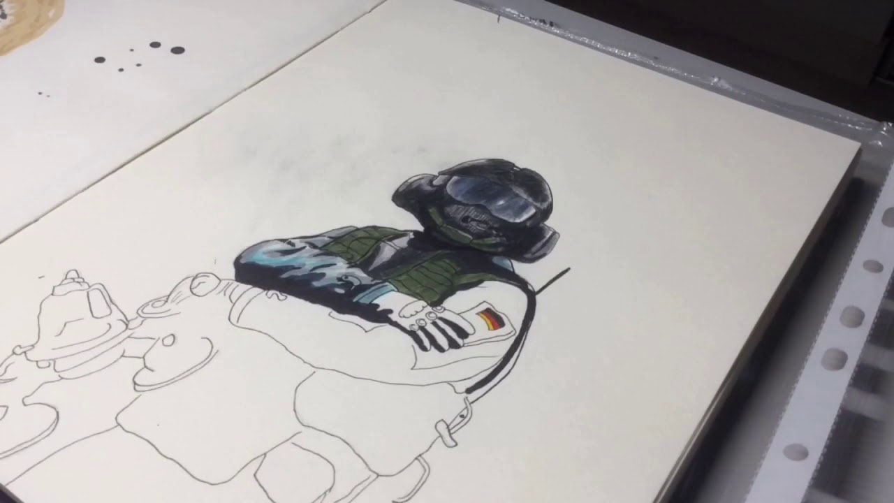 how to draw rainbow six siege