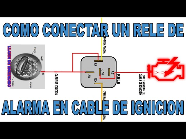 como instalar relay de corde de la alarma 