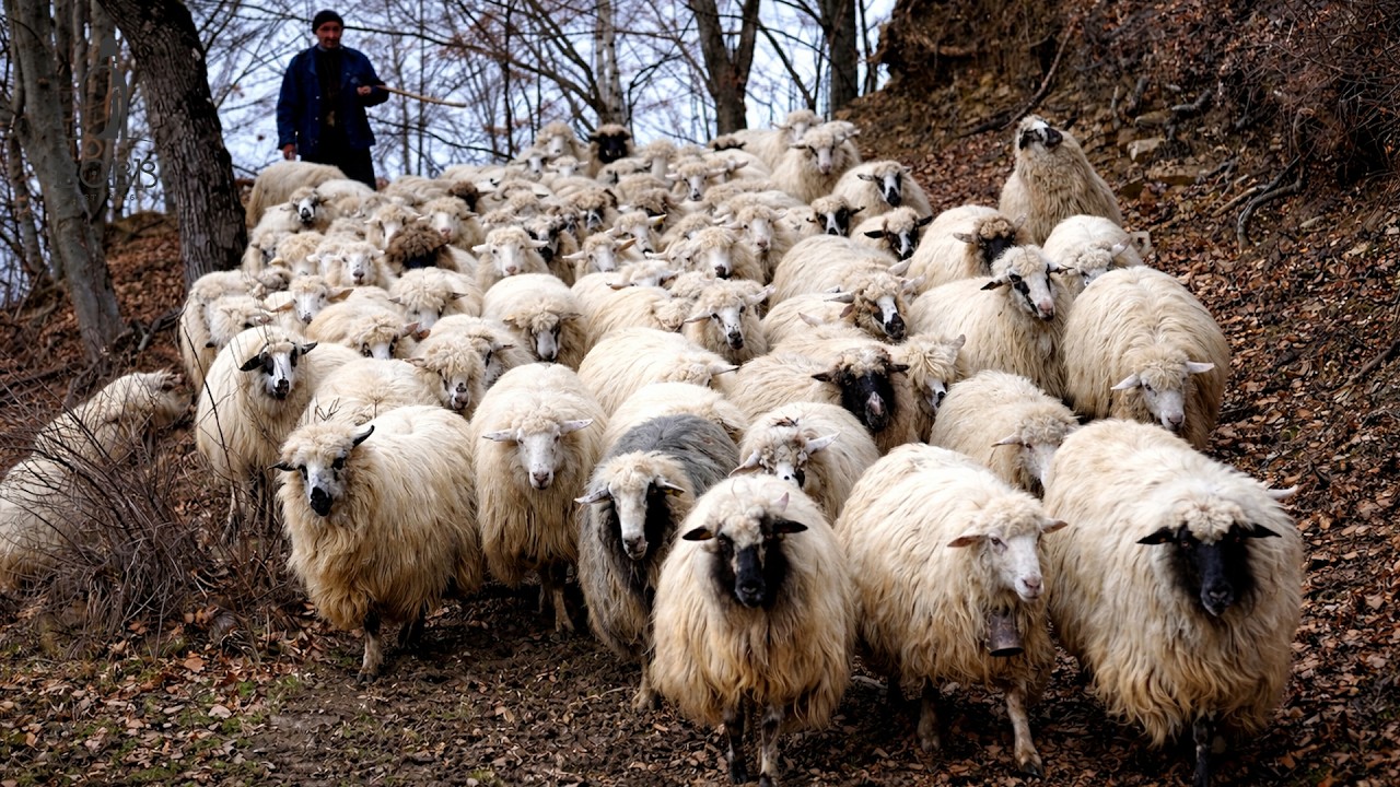 La 76 de ani baciu Ilie, crește oi românești VECHI farǎ coarne | Oi care dau 1,5 litri de lapte/zi