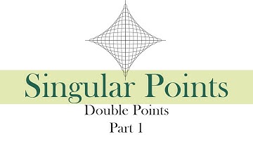singular points | double points | part 1 | b.sc./b.a. first year exercise |