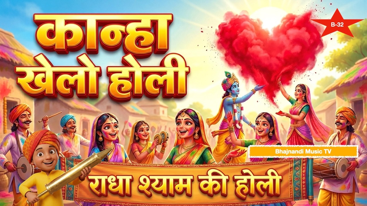 Radha Shyam Ki Holi 2026🙏 | राधा श्याम की होली | Vrindavan Holi Bhajan | Bhajnanandi Music TV | B32