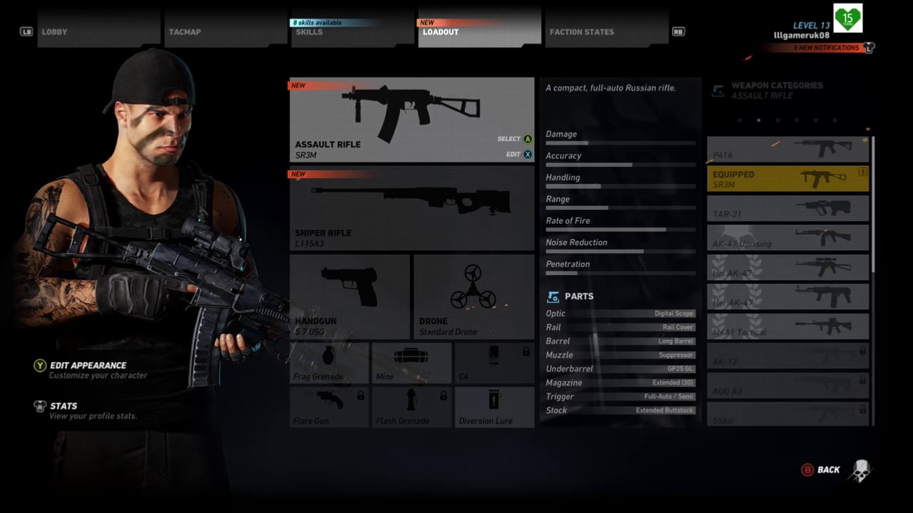 Tom Clancy’s Ghost Recon® Wildlands best gun set up so far YouTube