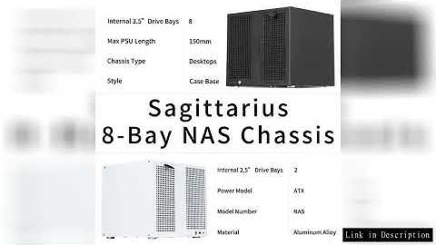 Sagittarius 8-Bay NAS Chassis with Backplane Hot Sale Case ATX Power Supply MATX Motherboard Full He