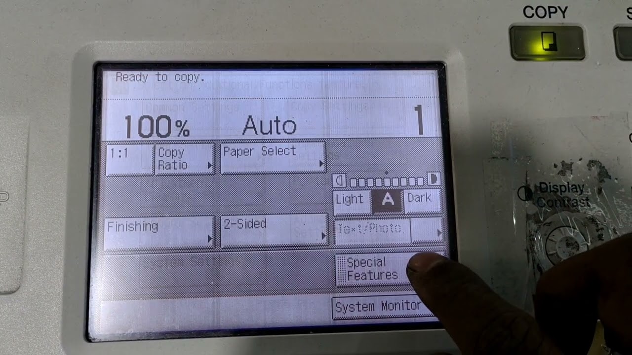 CANON PHOTO COPIER IR2525 MOISTURE SETTINGS