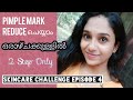 Skincare Challenge Eps: 4 //Pimple Mark Reducing 2 Step Home Remedy Malayalam