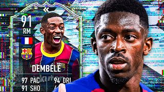 DEMBOUZ! ? 91 FLASHBACK DEMBELE PLAYER REVIEW! - FIFA 21 Ultimate Team