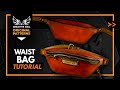 HOW TO MAKE A LEATHER WAIST BAG. Making a leather funny pack with PATTERN