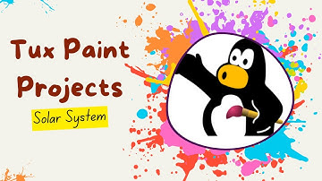 Drawing Solar System using Tux Paint