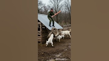 Python Attack Turns Deadly – Man Saving Goat Just In Time..