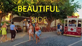 SIDE ANTALYA TURKEY 2024 🇹🇷 🔴 NEW Beautiful Walking Tour of Side Promenade [4K UHD]
