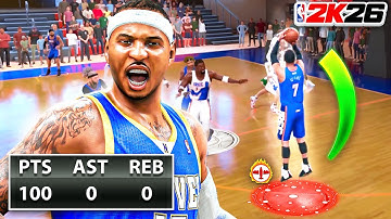 PRIME CARMELO ANTHONY BUILD is UNSTOPPABLE in RANDOM REC (NBA 2K26)