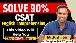 CSAT English Comprehension in One Shot by CAT Topper | Remove All Your Fear about CSAT | #csat