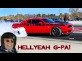 80 YR OLD G-PA LETS IT RIP IN HIS HELLCAT! 10 SEC TIRE SHREDDING ACTION! BYRON!