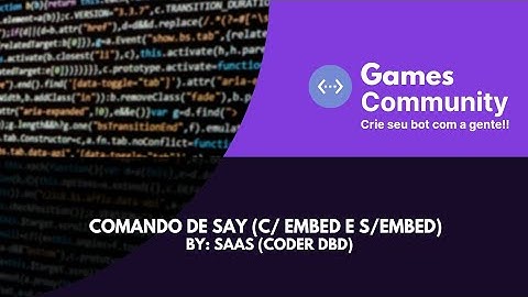 Como criar um comando de say em embed e sem embed (dbd) #01