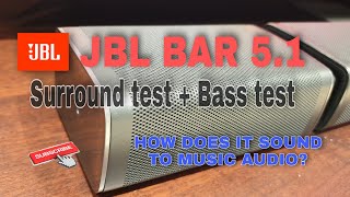 JBL Bar 5.1 soundbar sound test - movie \& audio test