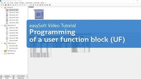 Programming of a user function block (UF)  (Tutorial)
