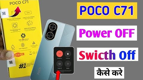 Poco c71 mobile switch off kaise kare/how to power on/off setting in poco c71