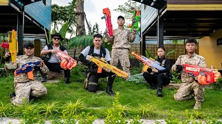 LTT Game Nerf War : Warriors SEAL X Nerf Guns Fight Crime Mr Zero Crazy Tracing The Girl Using MEGA