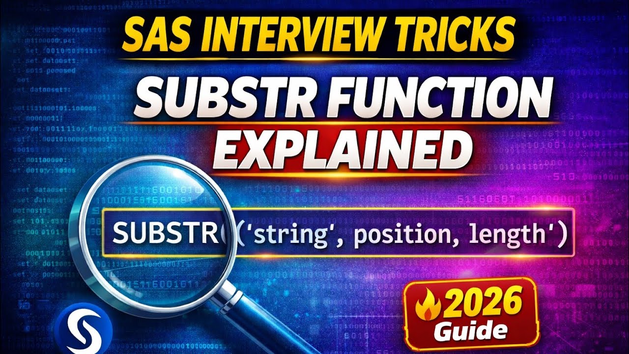 SUBSTR Function in SAS | Complete Guide with Real-Time Examples | SAS ...