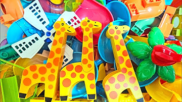 Satisfying Building Blocks Marble Run Very popular! A block coaster filled with giraffes!
