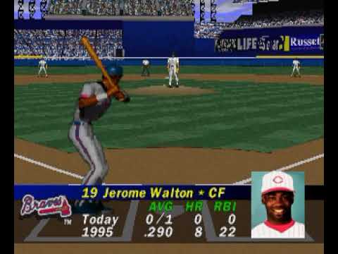 MLB Pennant Race   PS1 Gameplay   Atlanta Braves at Colorato Rockies