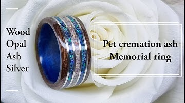Making a Pet Ash Memorial Ring with Wood, Crushed Opal and Silver | Woodturning Tutorial