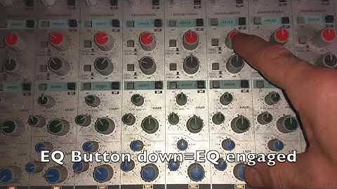 EQ section on the Audient 8024