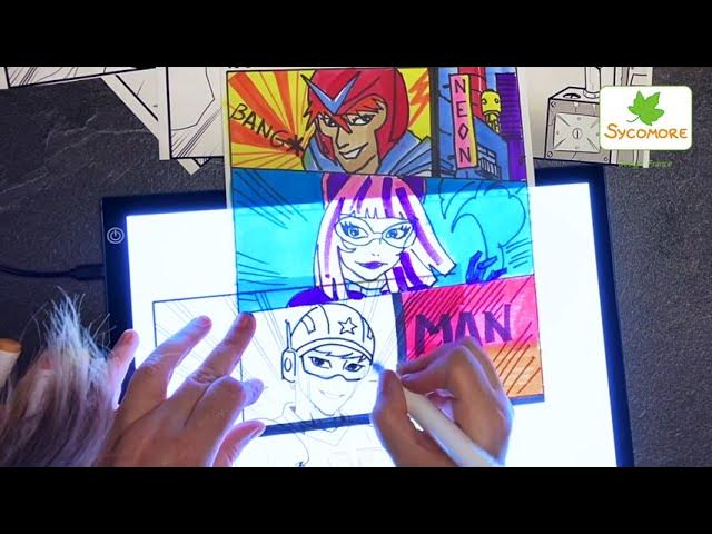 Dessin et coloriage enfant Sycomore Tablette Lumineuse Manga Marqueurs