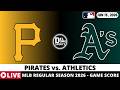 PITTSBURGH PIRATES VS ATHLETICS ⚾️ MLB Game Score Radio Play-by-Play