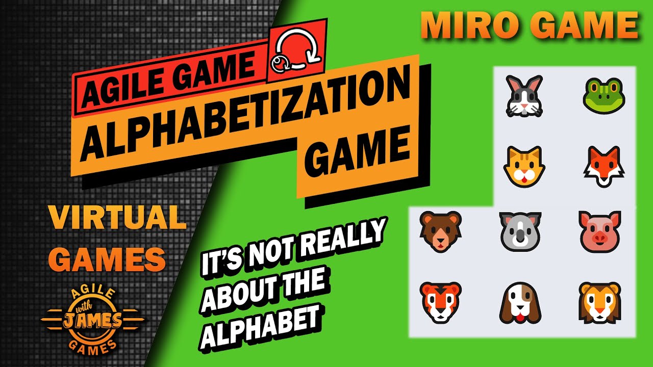 Alphabetization Game - Agile Game - Miro 