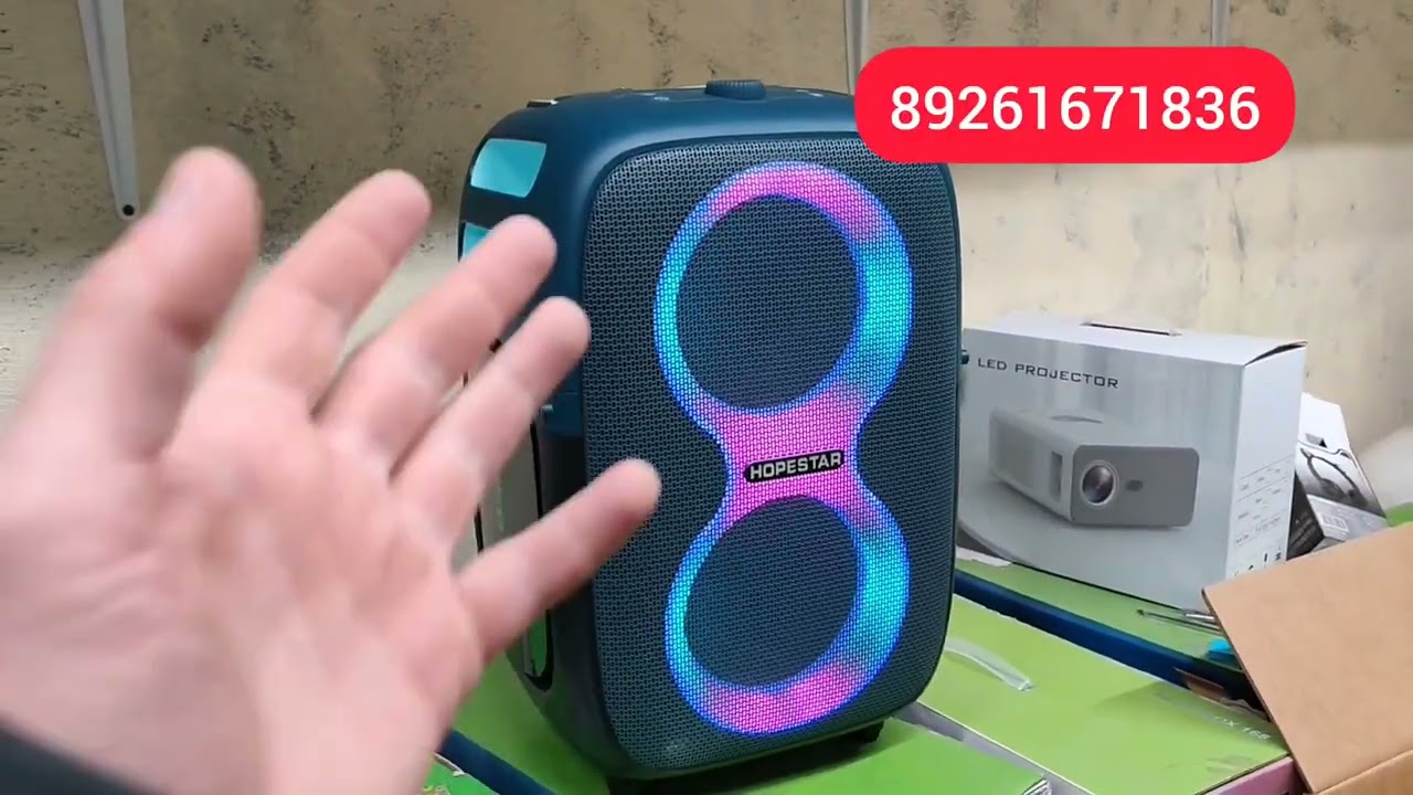 HOPESTAR PARTY ONE CLUB синяя 650 Вт с 2 Микрофонами🔥Обзор в Чукотский ао Чукотский р-он с Лаврентия