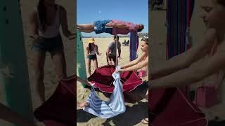 Beach Stunt Gone Wrong ⚠️Do Not Attempt  #Beach #Ocean #Crazy