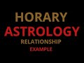 HORARY ASTROLOGY RELATIONSHIP EXAMPLE (Robert DeLuce, William Lilly)