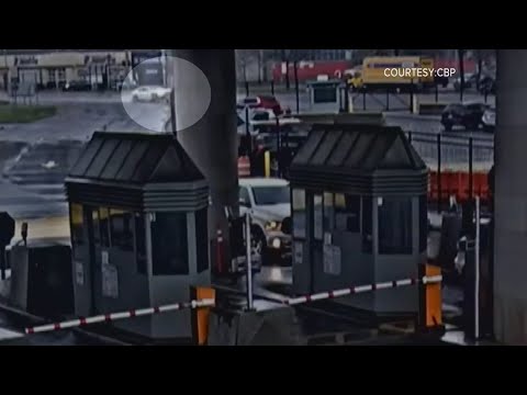 Surveillance video shows car go airborne before Rainbow Bridge explosion