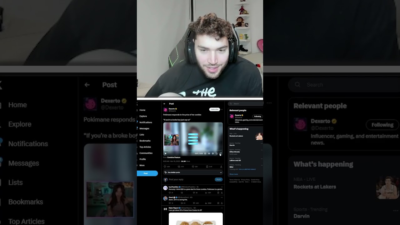 Adin Ross Reacts To The Pokimane Situation