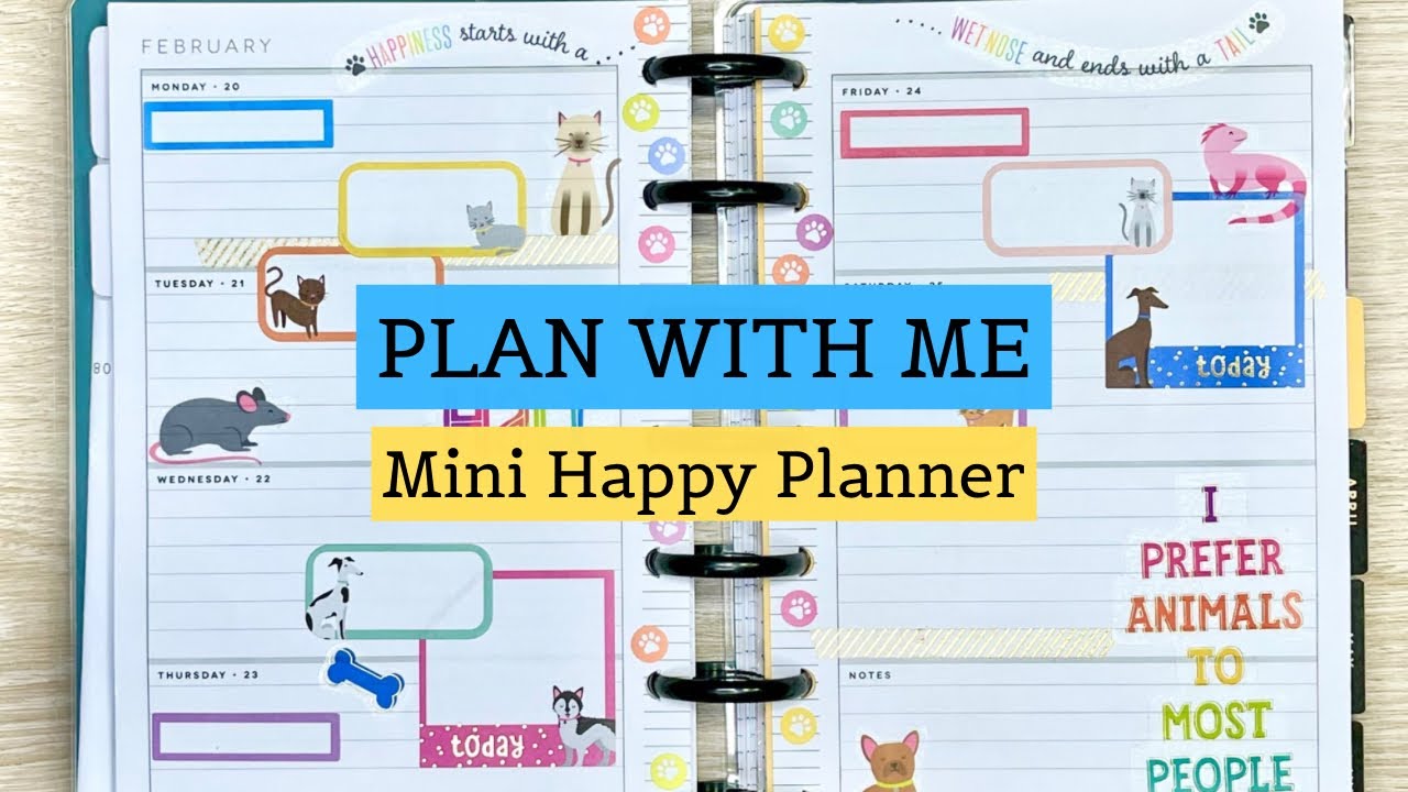 PLAN WITH ME | MINI HAPPY PLANNER | Love Your Pet Day | Feb. 20.-26.2023