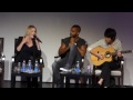 Eliza Taylor and Christopher Larkin singing (WAG con in Toulouse, France)