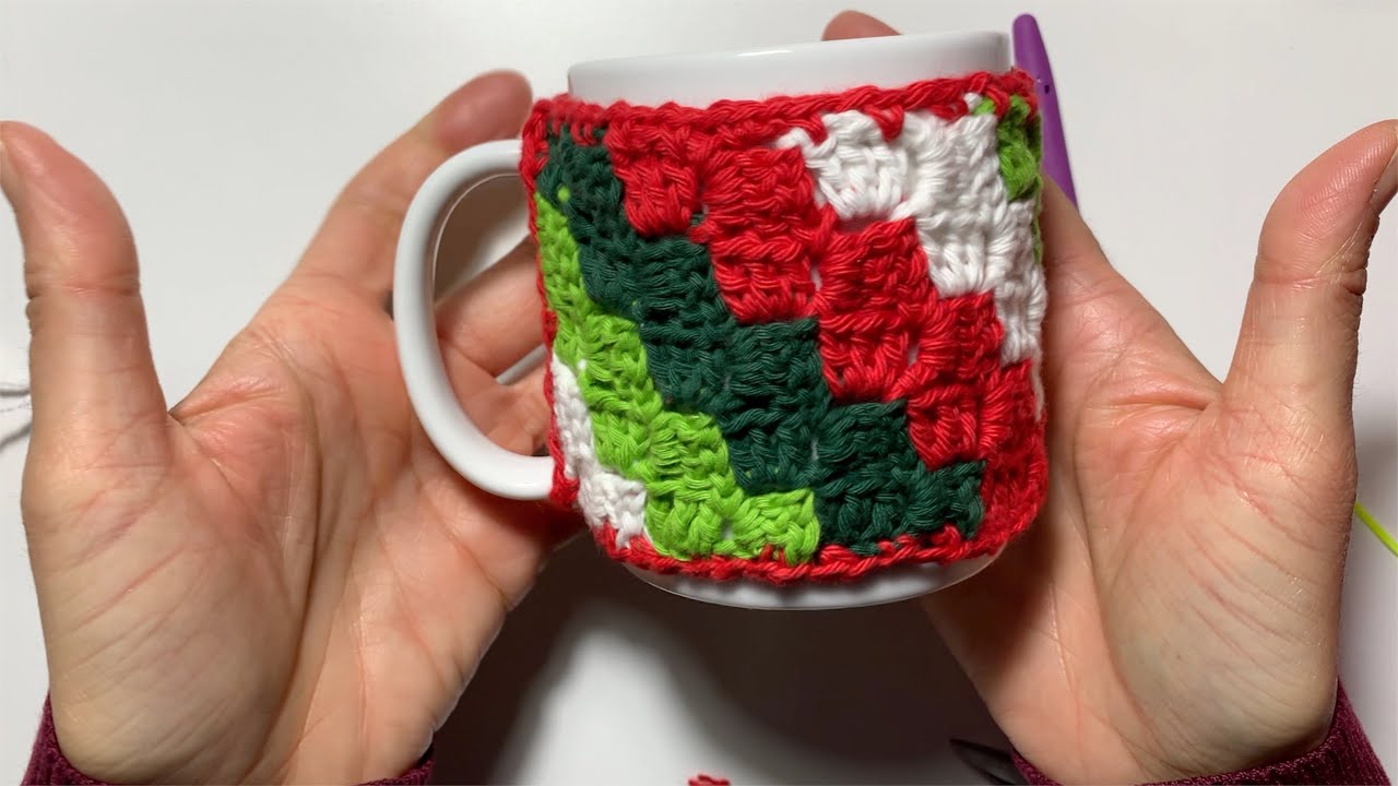 Crochet Navidad, Cubre tazas a ganchillo en  C2C