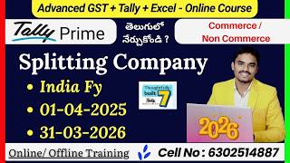 Service Company - Splitting Company Data in TallyPrime 7.0 - By Tally Lokesh