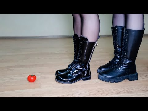 ASMR Boots vs Tomato | Crushing Experiment