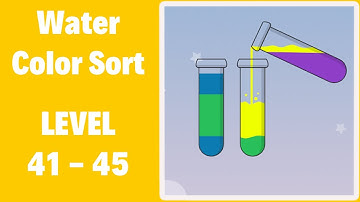 Water Color Sort Level 41-45 Gameplay Walkthrough (By Vnstart LLC)