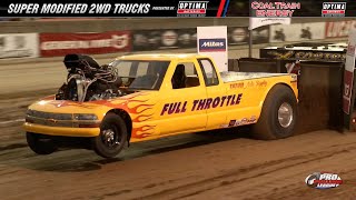 Pro Pulling 2023: Super Modified 2wd Trucks presented by Optima Batteries pulling in Altamont, IL