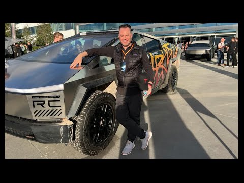 Tesla cybertruck up close and personal ￼