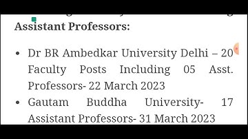 Assistant Professor Recruitment Notification Out For 407 Permanent Posts in March 2023