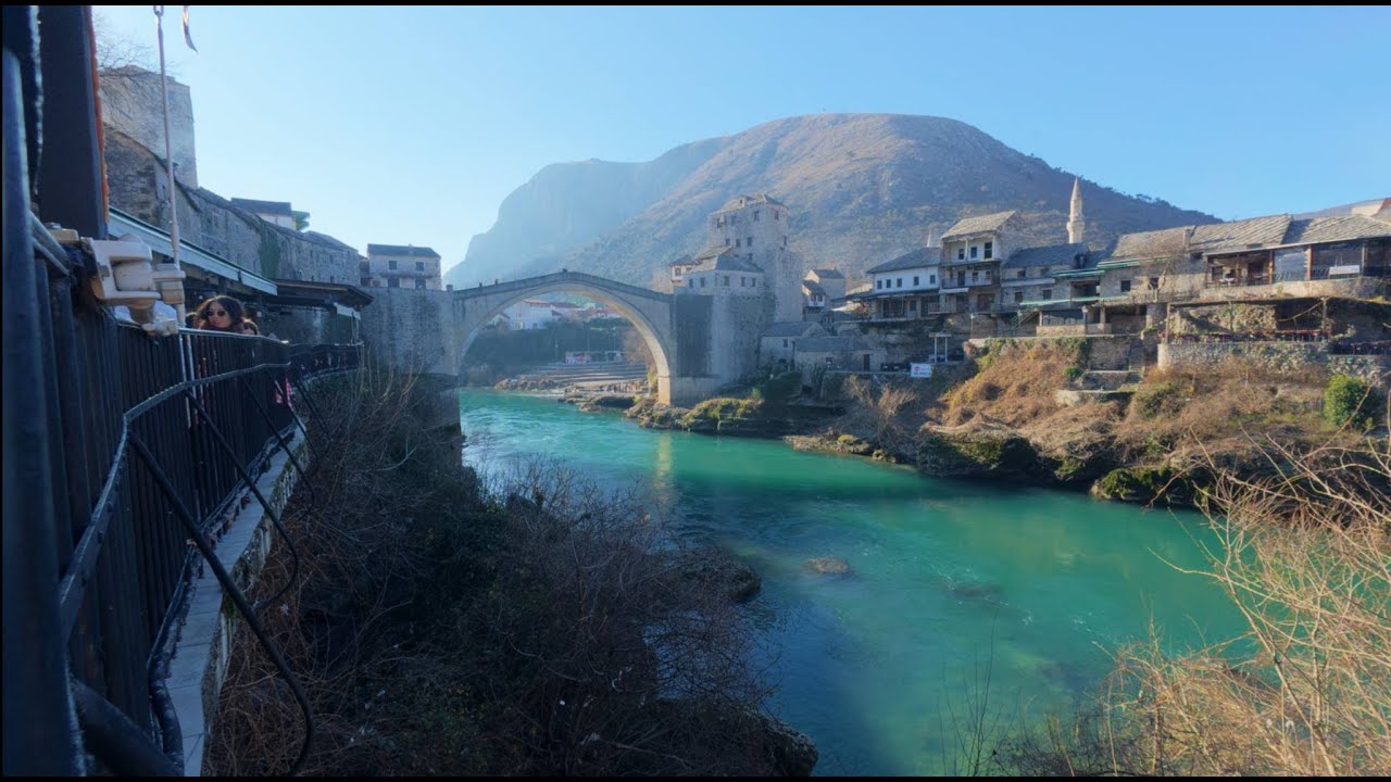 Stari Most — River Flow & Quiet Piano- 4K