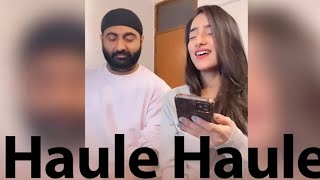 Harman Kaur ft Anurag Singh|HauleHaule|pal|nazam |pyaar|slow&softsong | traveling song | light music
