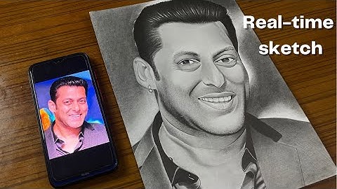 Drawing Salman khan step by step | real time video