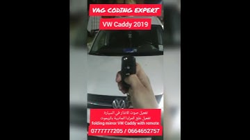 #VW #CADDY 2019 -folding mirror VW Caddy with remote alarm pip lock unlock