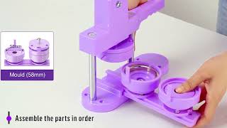 Push Pull Style Model No  108：Installation Steps（Purple example）
