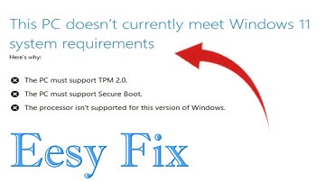 Deze pc voldoet momenteel niet aan de minimale vereisten voor Windows 11. De processor wordt niet...